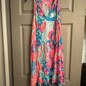 Lilly Pulitzer Pink and Blue Patterned Dress